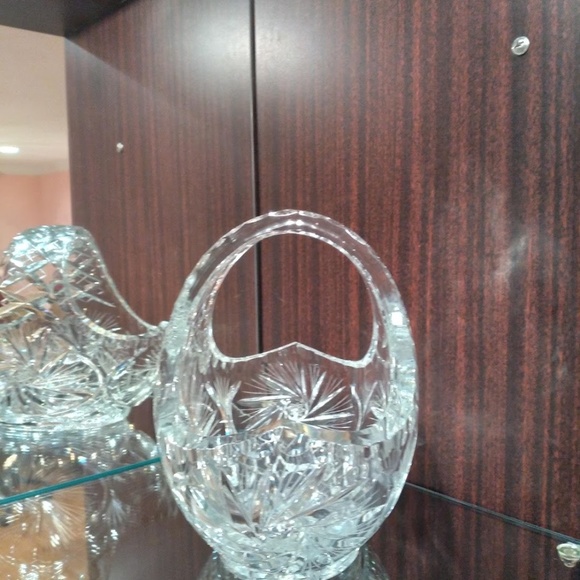Amazon.com: Barski Crystal Basket - Bowl - Hand Cut Crystal  Crystal Glass Bowl 8\